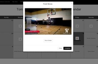 A modal window with the current video